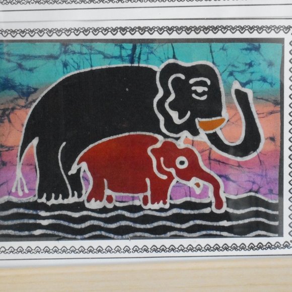 Unique Handmade Wax Painting on Fabric, wax painting picture, home decro picture - Picture 4 of 6